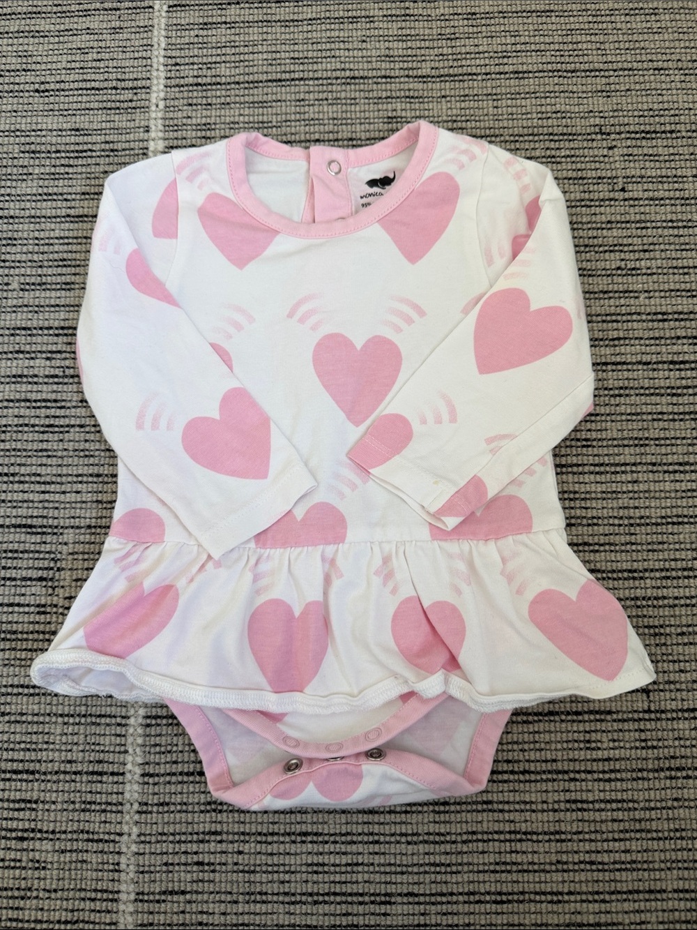 Monica + Andy 6-9 MO Skirted Long Sleeve Bodysuit.